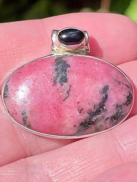 Rhodonite and Black Onyx Pendant - Morganna’s Treasures