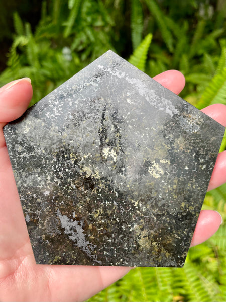 Nuummite Pentagon Charging Plate - Morganna’s Treasures