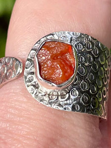 Mexican Fire Opal Ring Size 8 Adjustable