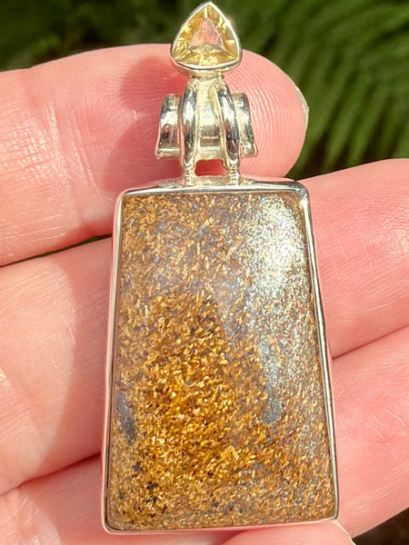 Bronzite and Citrine Pendant - Morganna’s Treasures