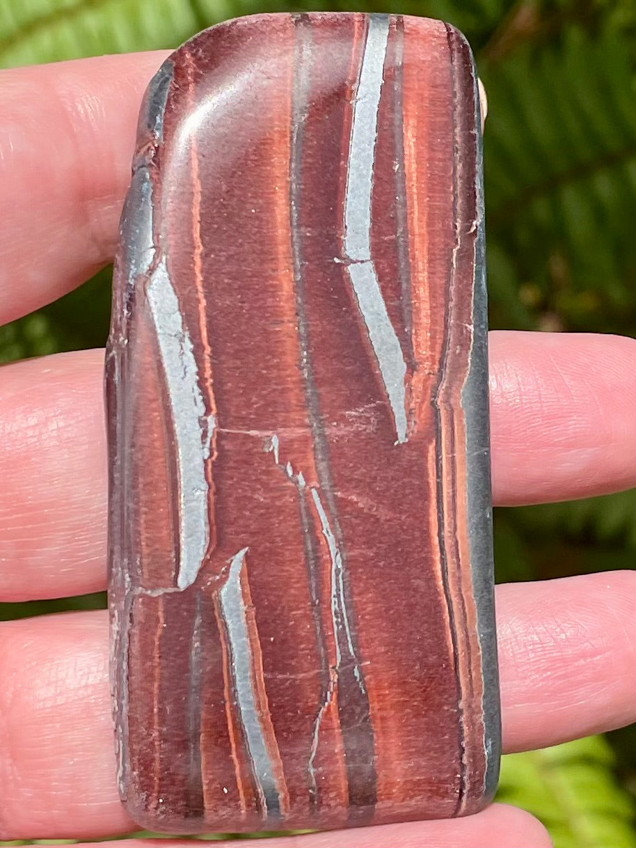 Red Tigers Eye Palm Stone from Africa - Morganna’s Treasures 