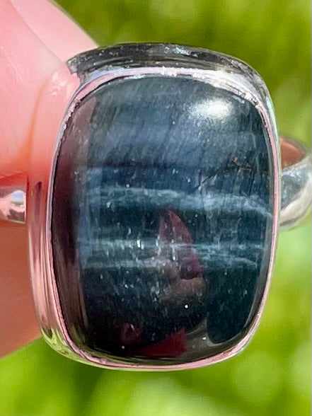 Blue Tigers Eye (Hawk’s Eye) Ring Size 7 - Morganna’s Treasures 