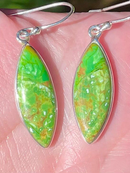 Green Mohave Turquoise Earrings