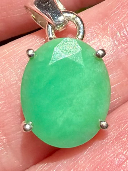 Faceted Chrysoprase Pendant - Morganna’s Treasures