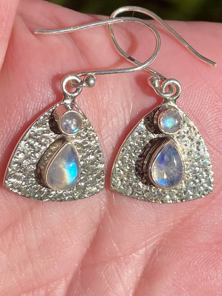 Rainbow Moonstone Earrings