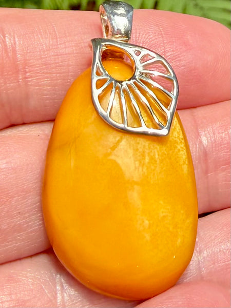 Egg Yolk Baltic Amber Pendant