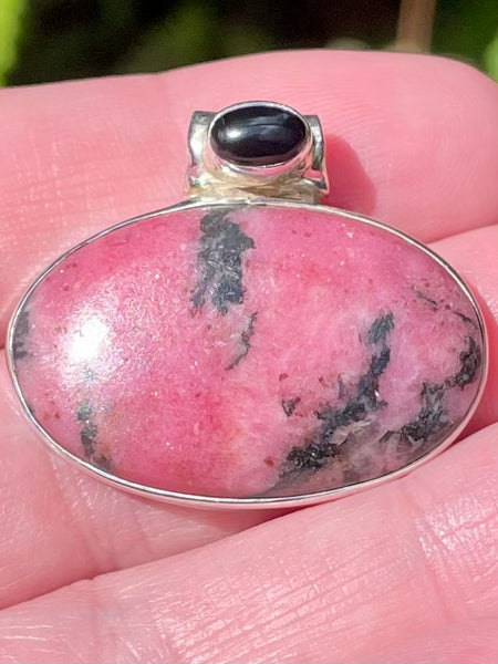 Rhodonite and Black Onyx Pendant - Morganna’s Treasures