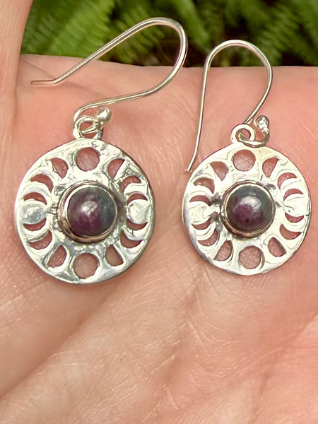 Ruby in Zoisite Phases of the Moon Earrings - Morganna’s Treasures