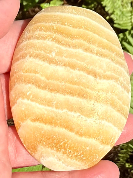 Large Orange Calcite Palm Stone