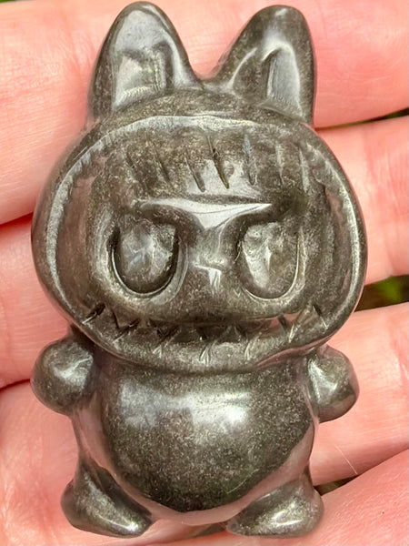 Gold Sheen Obsidian Labubu - Morganna’s Treasures