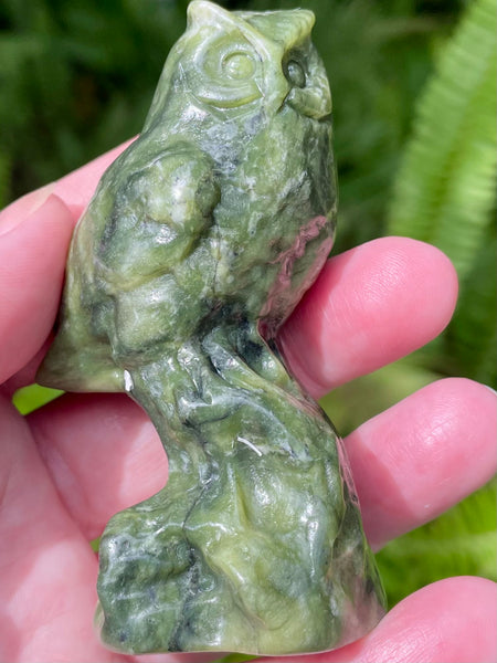 Green Jasper Owl - Morganna’s Treasures