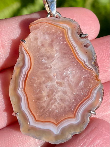 Botswana Agate Slice Pendant - Morganna’s Treasures 