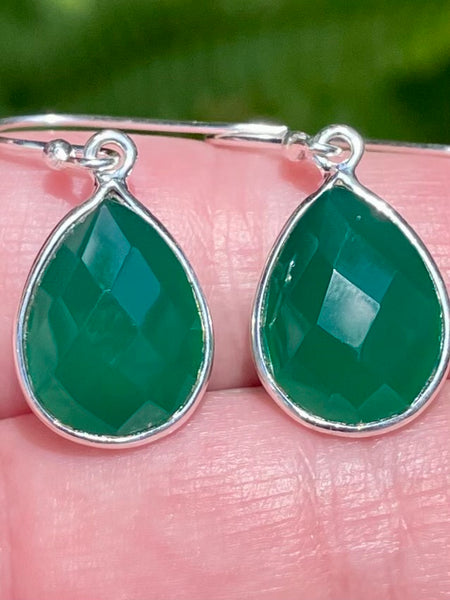 Faceted Green Onyx Earrings - Morganna’s Treasures