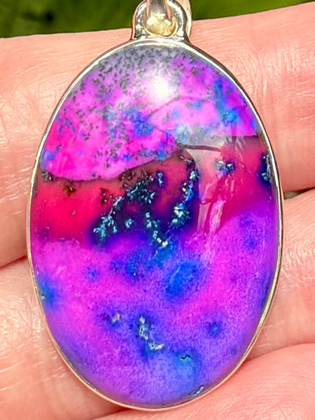 Purple Dendritic Opal Pendant