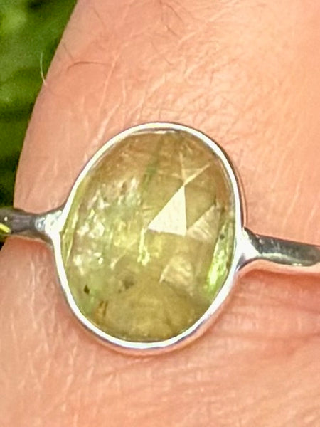 Green Kyanite Ring Size 7.5