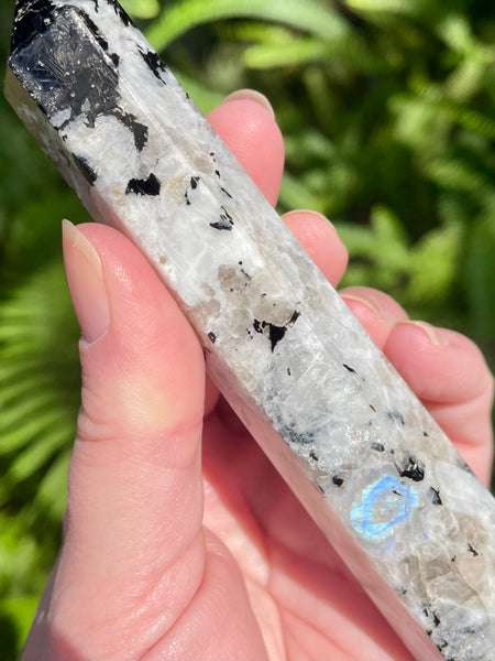 Rainbow Moonstone Crystal Massage Wand - Morganna’s Treasures