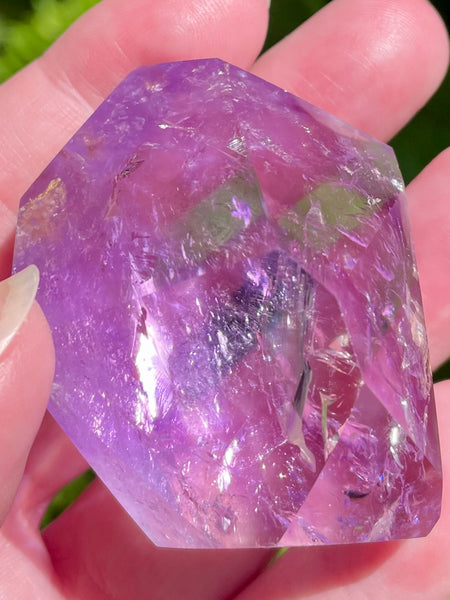 Faceted Purple Amethyst with Rainbows - Morganna’s Treasures 