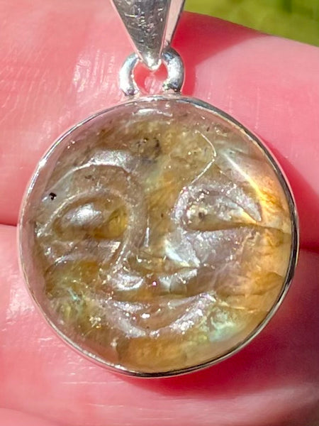 Labradorite Moon Pendant - Morganna’s Treasures