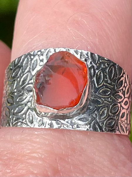 Mexican Fire Opal Ring Size 9 - Morganna’s Treasures 