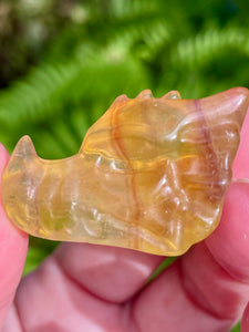 Carved Yellow Fluorite Dragon - Morganna’s Treasures 