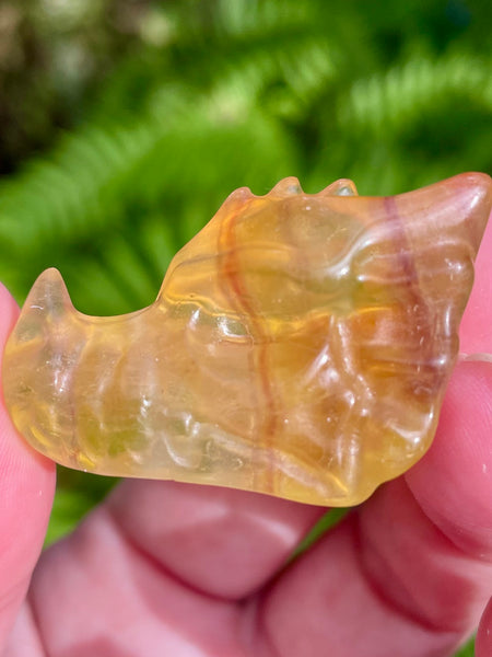 Carved Yellow Fluorite Dragon - Morganna’s Treasures 