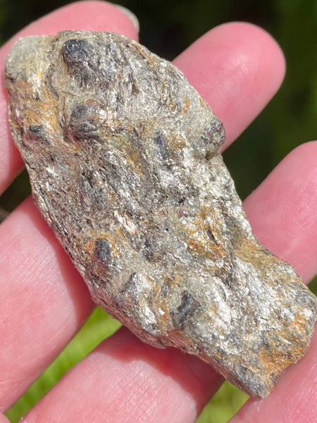 Beautiful Garnet with Mica Schist Palm Stone - Morganna’s Treasures