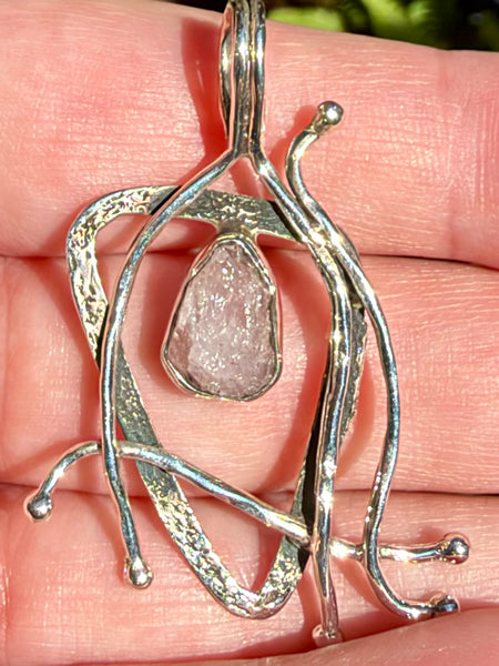 Rose Quartz Abstract Pendant