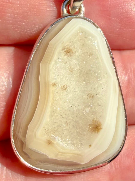 Clear Quartz Druzy Pendant