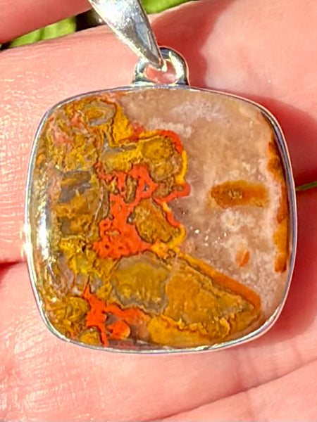 Red Seam Agate Pendant
