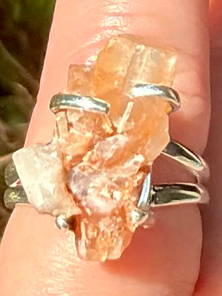 Heulandite Cluster Ring Size 6