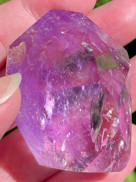 Faceted Purple Amethyst with Rainbows - Morganna’s Treasures 