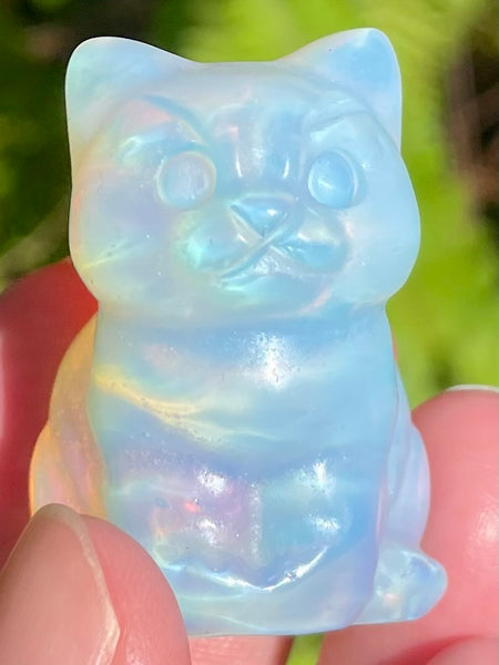 Opalite Carved Cat - Morganna’s Treasures 