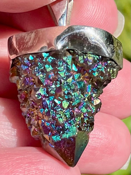 Titanium Aura Spirit Quartz Pendant - Morganna’s Treasures 