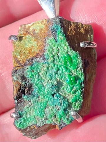 Rough Conichalcite Pendant