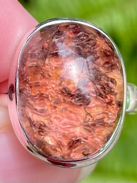 Rare Red Lepidolite Ring Size 7 - Morganna’s Treasures 