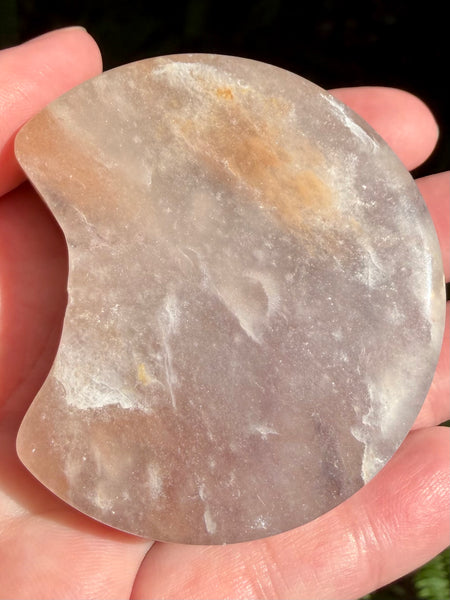 Flower Agate Crescent Moon