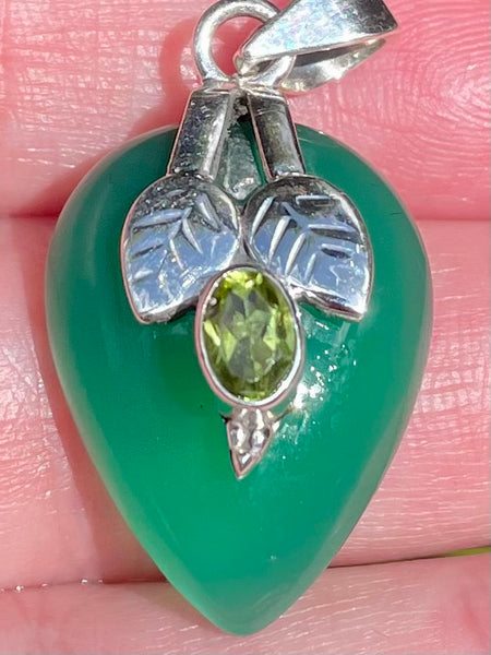 Green Onyx and Peridot Pendant - Morganna’s Treasures 