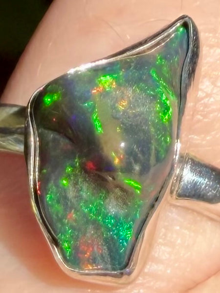 Chalama Black Opal Ring Size 6 - Morganna’s Treasures