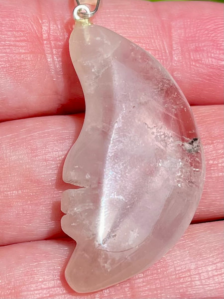 Clear Quartz Moon Pendant - Morganna’s Treasures