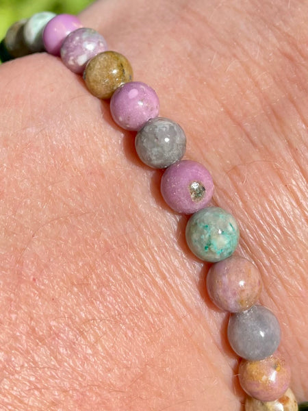 Phosphosiderite and Chrysocolla Bracelet - Morganna’s Treasures