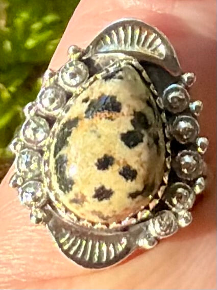 Dalmatian Jasper Ring Size 7 - Morganna’s Treasures