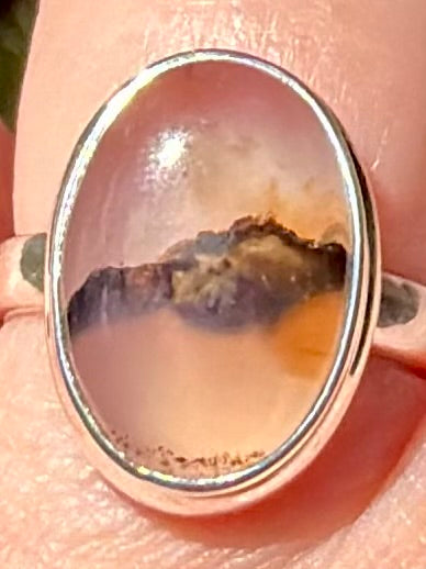 Montana Agate from the Yellowstone River Ring Size 7.5