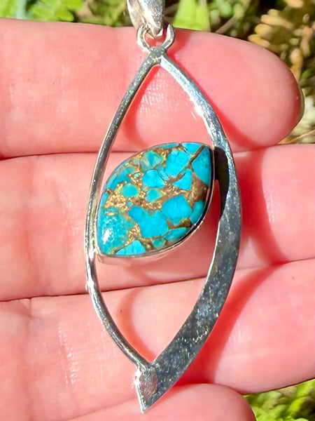 Blue Copper Turquoise Pendant