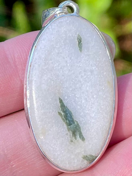 Green Tourmaline in Quartz Pendant - Morganna’s Treasures