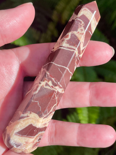 Brown Zebra Jasper Massage Wand - Morganna’s Treasures