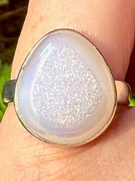 Angel Aura Quartz Druzy Ring Size 7 - Morganna’s Treasures