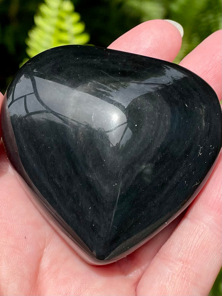 Rainbow Obsidian Heart Palm Stone - Morganna’s Treasures 