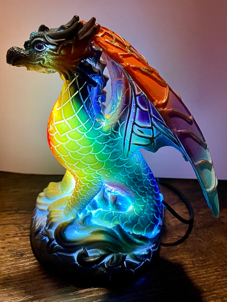 Resin LED Dragon Lamp