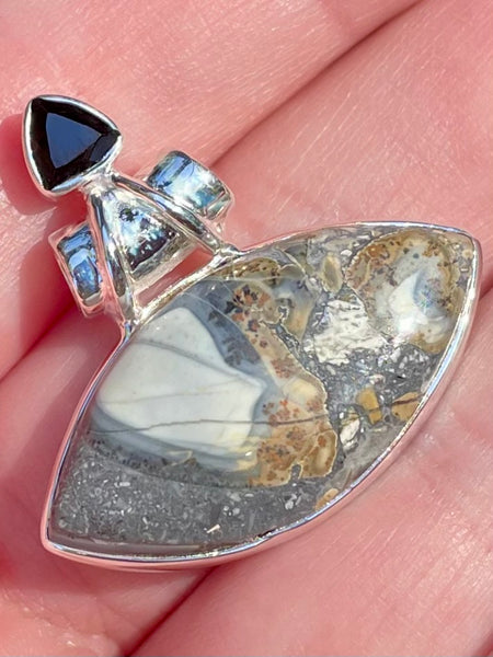 Maligano (Indonesian) Jasper and Black Onyx Pendant - Morganna’s Treasures