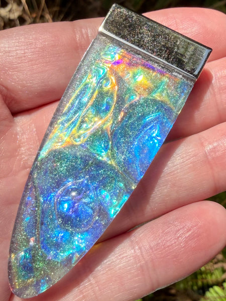 "Visionary" Labradorite, Smoky Quartz, Iolite, Emerald, Rose Quartz, Aluminum & Quartz Orgonite Pendant - Morganna’s Treasures